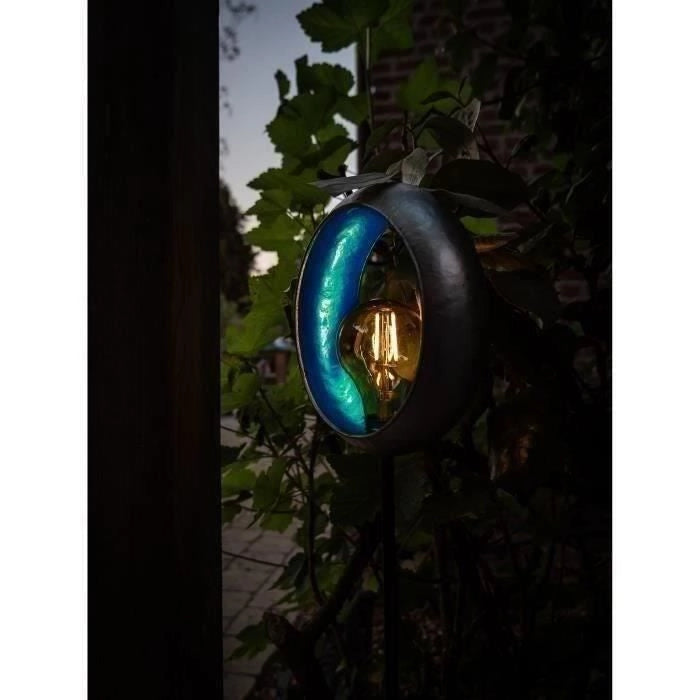 Lanterna solare - GARDEN ID Lagune - 16 h80 cm - Autonomia 6-8 ore - Tasto on/off - Batteria AAA ricaricabile.