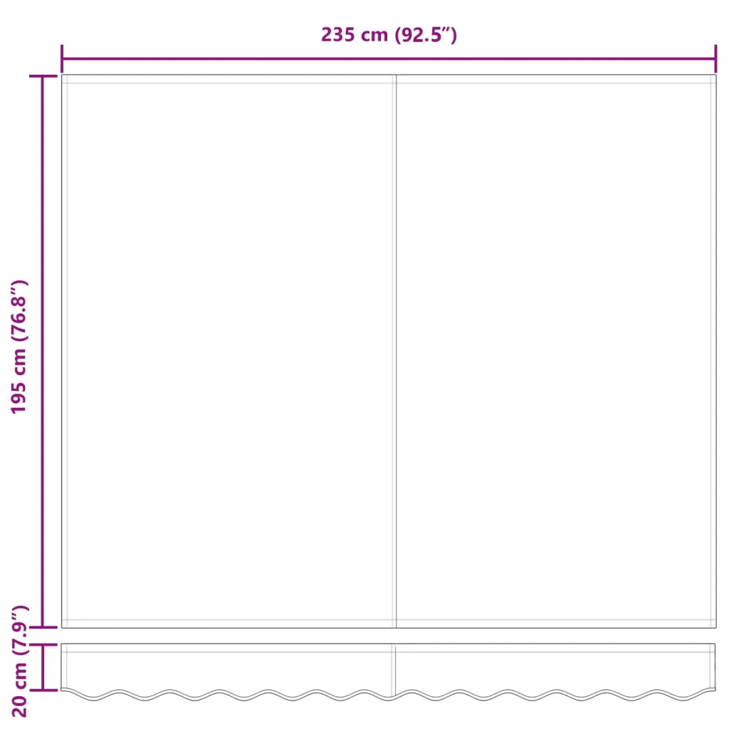 Telo di ricambio per tenda da sole Antracite e Bianco 2,5 x 2 m 42000470