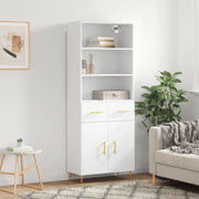 Credenza Bianca 69,5x34x180 cm in Legno Multistrato 3200505