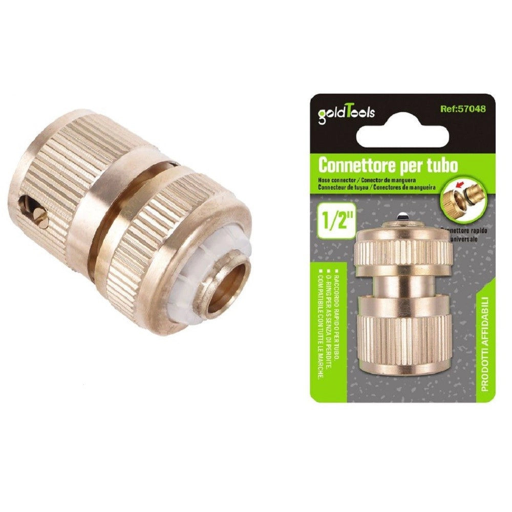 Trade Shop - Raccordo Rapido Universale Da 1/2" Connettore Per Tubo Giunto Da Giardino 57048 -
