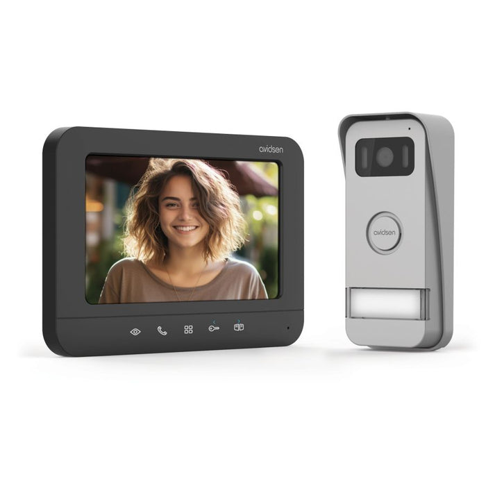 VIDEO CITOFONO 2 FILI MONOFAMILIARE - SCHERM 7 POLLICI A COLORI