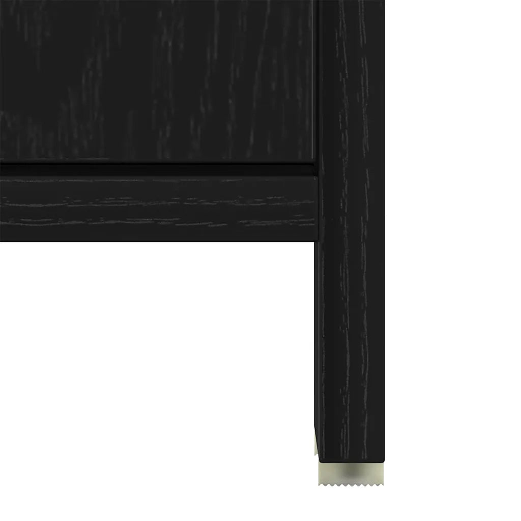 vidaXL Mobile Lavabo Bagno Rovere Nero 60x30x60cm in Legno Multistrato