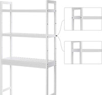 Mensola da bagno VALORA - Stile scandinavo in bambù bianco BTS01WT