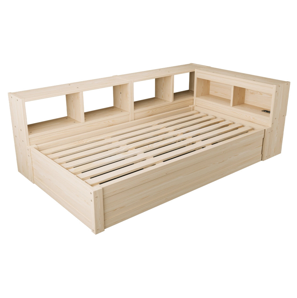 Letto multifunzionale 90x200 cm con LED e vano contenitore