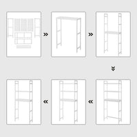 Mensola da bagno VALORA - Stile scandinavo in bambù bianco BTS01WT
