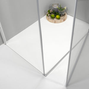 Cabina Box Doccia 70x80 Cm Porta Battente con Lato Fisso Trasparente