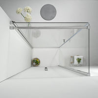 Cabina Box Doccia 70x80 Cm Porta Battente con Lato Fisso Trasparente