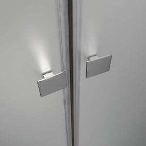 Box Doccia Angolare 80x100 Cm Apertura Saloon con Lato Fisso Opaco