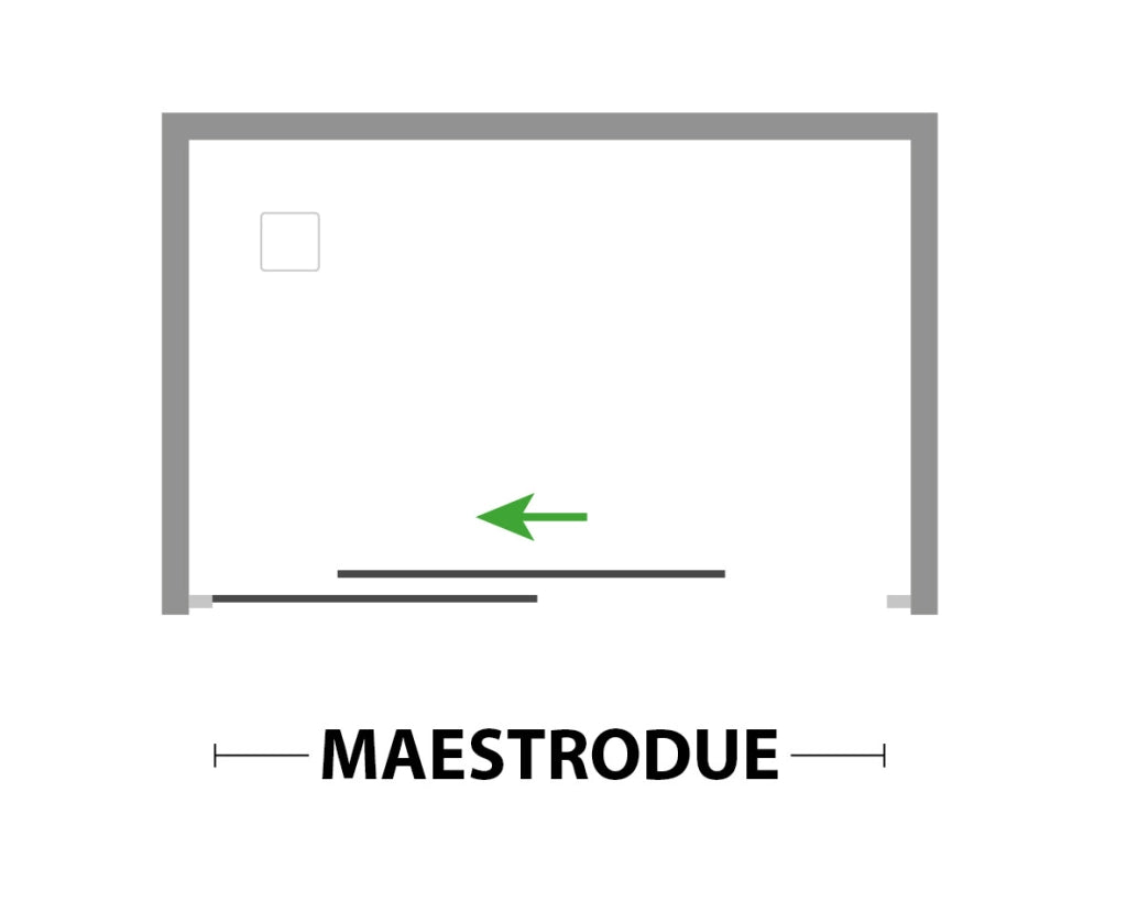 Box Porta Doccia Acrilico 2.2 MM 1 Lato Apertura Scorrevole Telaio PVC Bianco - Misura 110-120 x 185h 