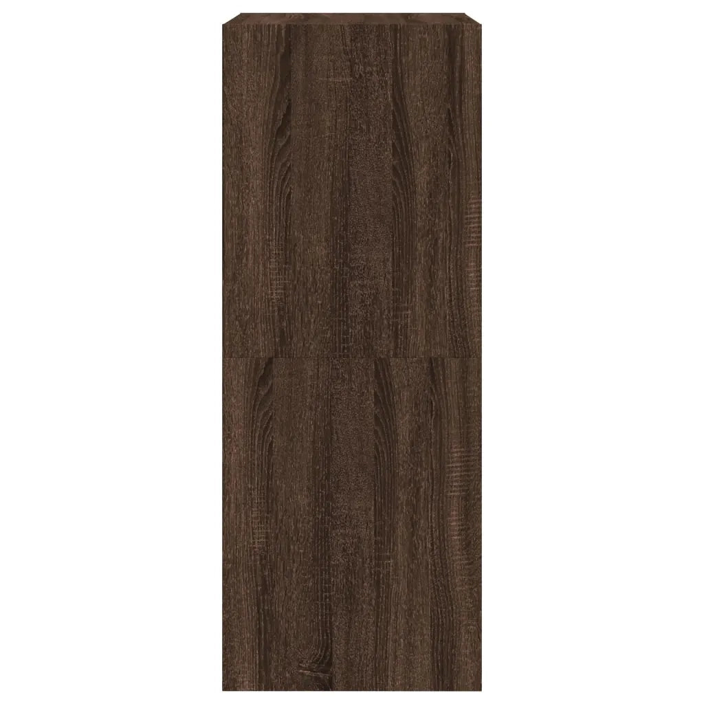 Scarpiera con 2 Cassetti Ribaltabili Rovere Marrone 60x42x108cm