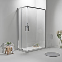 BOX DOCCIA ELITE ANGOLARE 80x80 CM SCORREVOLE TRASPARENTE