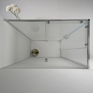 BOX DOCCIA ELITE ANGOLARE 90x100 CM SCORREVOLE OPACO