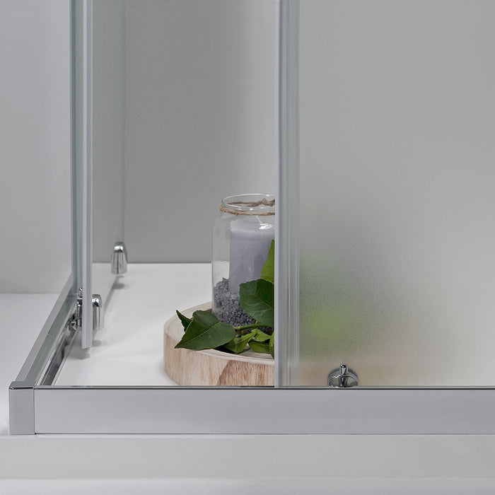 BOX DOCCIA ELITE ANGOLARE 90x120 CM SCORREVOLE OPACO