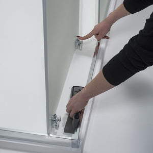 BOX DOCCIA ELITE ANGOLARE 90x90 CM SCORREVOLE OPACO