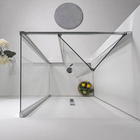 Box Doccia a Libro 70X100 cm Cristallo Trasparente 6 mm