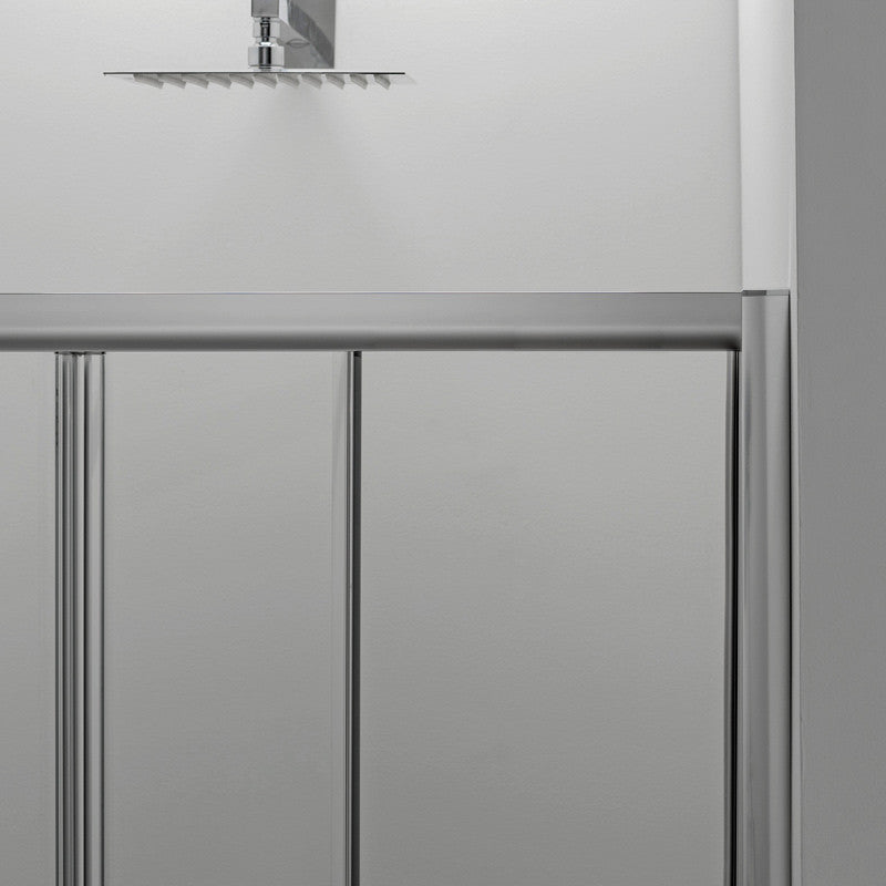 Box Doccia a Libro 70X100 cm Cristallo Trasparente 6 mm