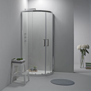 BOX DOCCIA ELITE SEMICIRCOLARE 80x80 CM SCORREVOLE TRASPARENTE