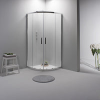 BOX DOCCIA ELITE SEMICIRCOLARE 80x80 CM SCORREVOLE TRASPARENTE