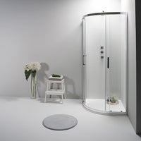 BOX DOCCIA ELITE SEMICIRCOLARE 80x80 CM SCORREVOLE TRASPARENTE