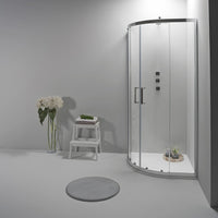 BOX DOCCIA ELITE SEMICIRCOLARE 90x90 CM SCORREVOLE TRASPARENTE