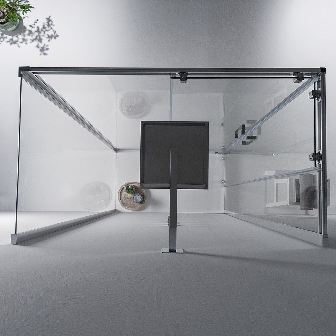 BOX DOCCIA ELITE TRE LATI 70x100x70 CM SCORREVOLE TRASPARENTE