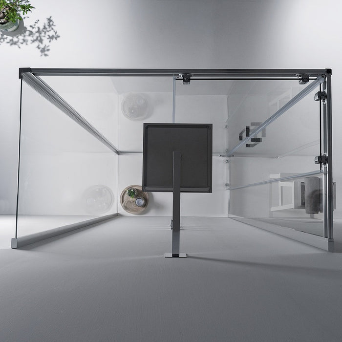 Box Doccia Elite Tre Lati 70x70x70 Cm Scorrevole Trasparente