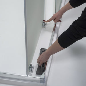 Box Doccia Elite Tre Lati 80x100x80 Cm Scorrevole Opaco