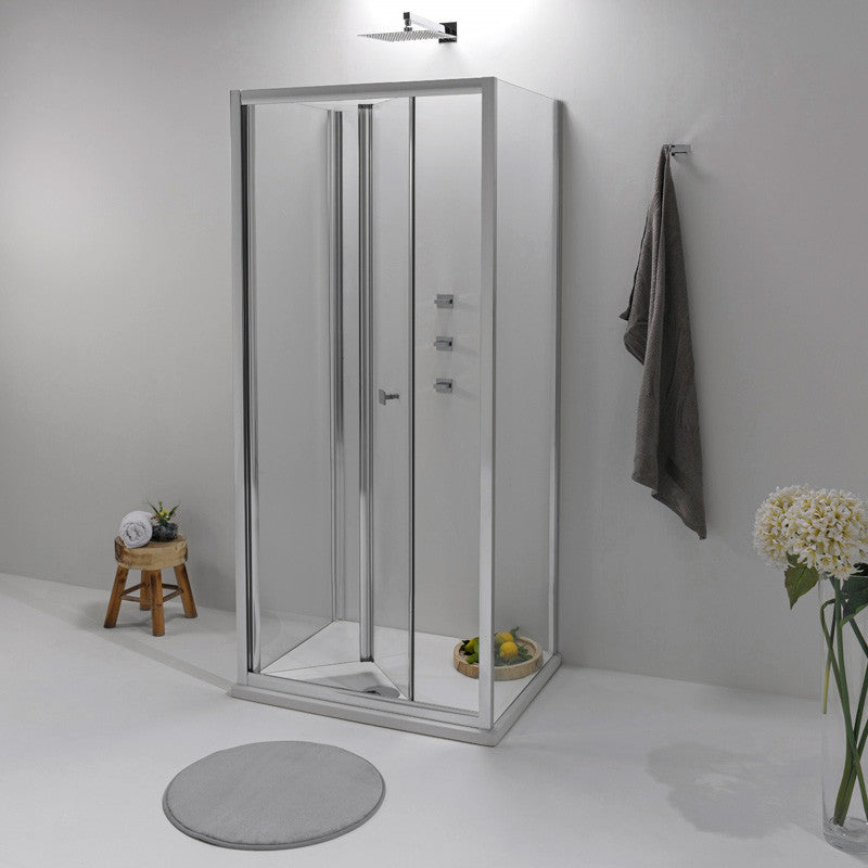 Box Doccia a Libro 3 Lati 80x90x80 Apertura Centrale Trasparente 6 mm