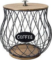 Contenitore per Capsule di Caffè Moderno – Cassa di Ricarica Metallica per Capsule di Caffè, Nero
