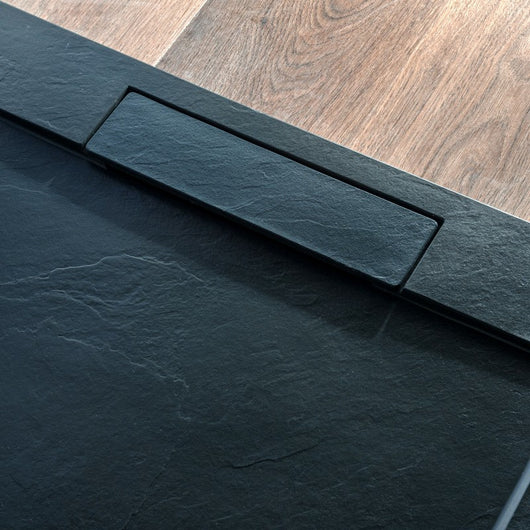 Piatto Doccia 70x170 Cm Marmoresina Antracite Rettangolare Slim|
