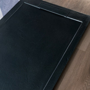 Piatto Doccia 70x170 Cm Marmoresina Antracite Rettangolare Slim|