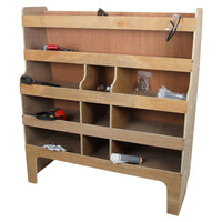 2 Scaffali per Furgone Ford Transit Custom SWB & LWB in Compensato con 12 Staffe