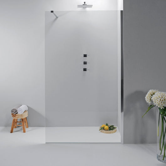 Box Doccia Walk In  100 Cm in Cristallo Trasparente con Anticalcare