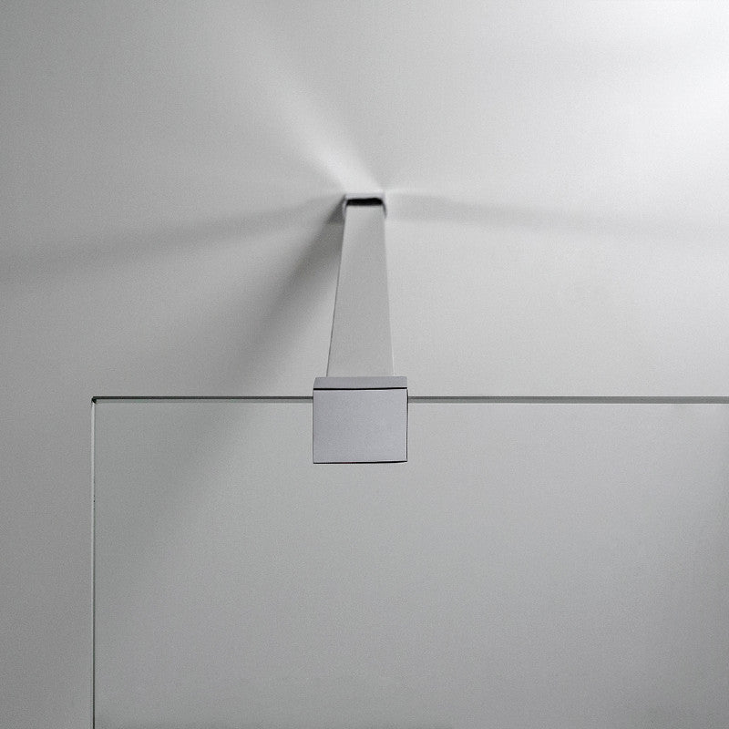 Box Doccia Walk In  90 Cm in Cristallo Trasparente con Anticalcare