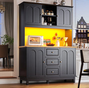 Armadio alto LED con ripiani regolabili e USB 120x40x180 cm