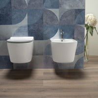 Coppia Sanitari Sospesi Rimless senza Brida con Sedile Softclose