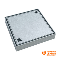 Chiusino Portapavimento Zincato 43x43 cm con Telaio – Luce 39x39 cm – Lemag srl