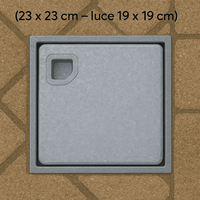 Chiusino Portapavimento Zincato 23x23 cm con Telaio – Luce 19x19 cm – Lemag srl