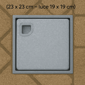 Chiusino Portapavimento Zincato 23x23 cm con Telaio – Luce 19x19 cm – Lemag srl