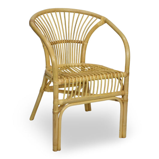 Poltrona da giardino Maya in vero legno di bambù e vimini naturale intrecciato