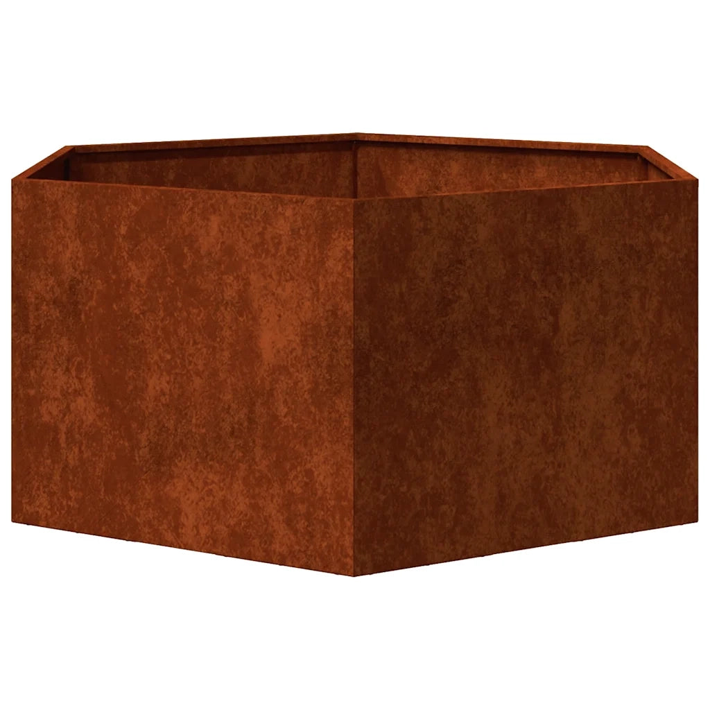 Fioriera Ruggine 90x90x45 cm Acciaio Corten 823676