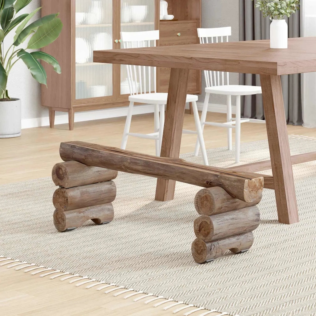 panchina Naturale 110 x 30 x 34 cm Legno di teak solido 42012361