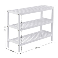 Scarpiera Valora in bambù bianco salvaspazio in stile moderno