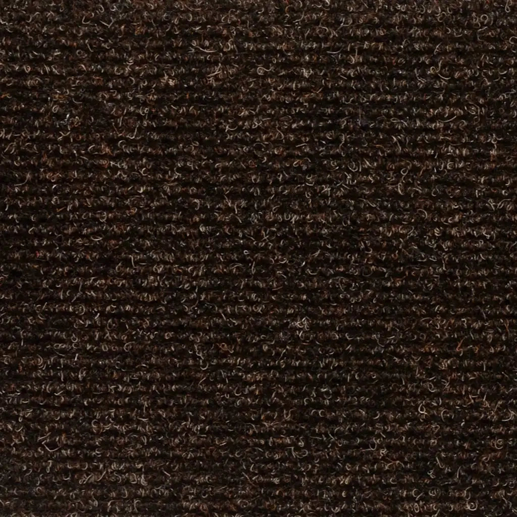 Tappetini per scale autoadesivi 10 pz 56x17x3 cm Marrone Semicircolari 149689