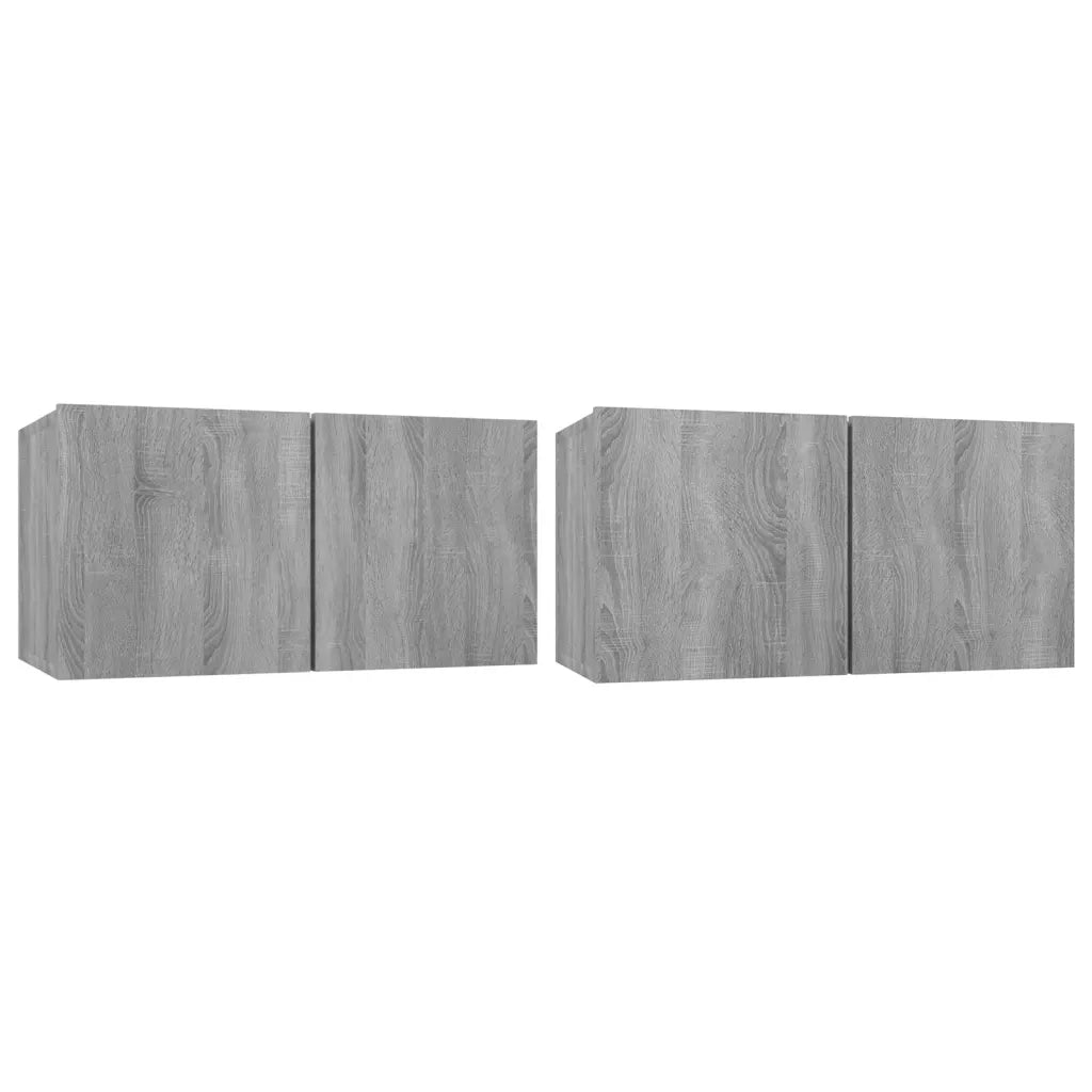 Set di Mobili Porta TV 4 pz Grigio Sonoma in Legno Multistrato 3114532