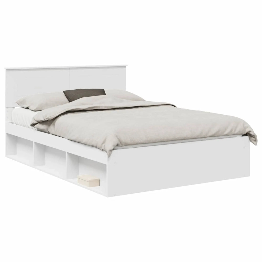 Struttura del letto Bianco 140 x 190 cm Legno multistrato 3407868