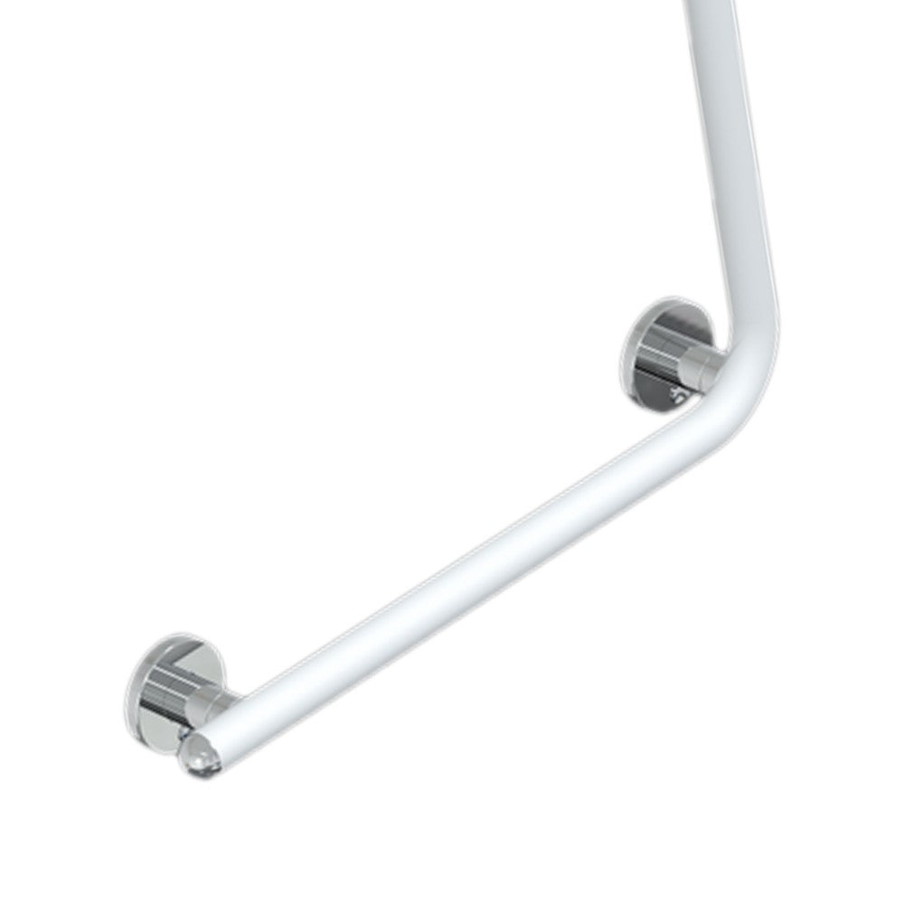 Maniglia angolare 51,5x51,5 bgano disabili bianco opaco goman