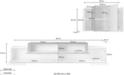 Parete attrezzata porta TV moderna pensile sospeso antracite legno Stady AP