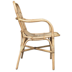 Salotto Mandola in legno di bambu e vimini naturale con 2 poltrone e 1 tavolino