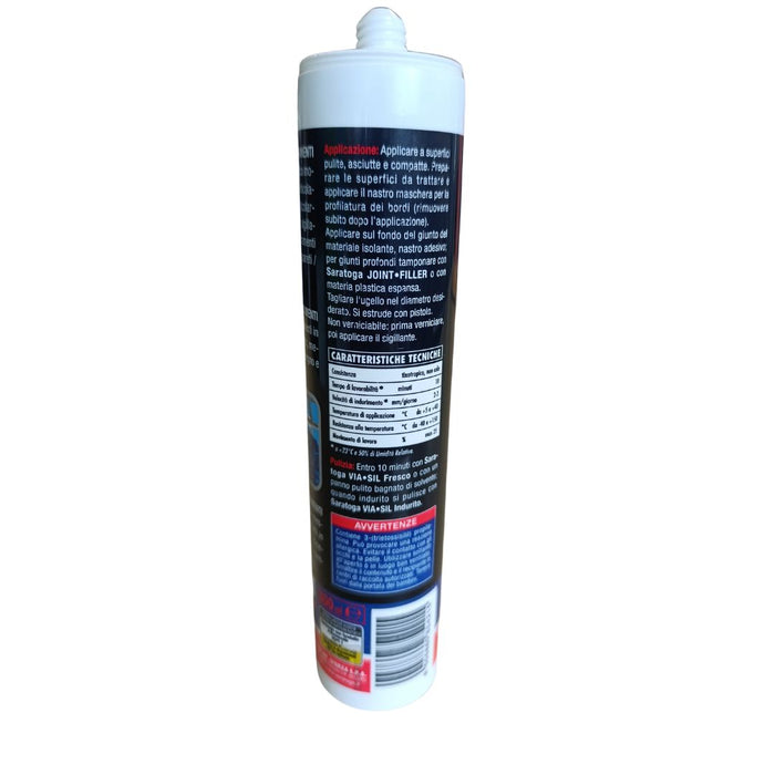 Silicone sigillante 7 x 7 TRASPARENTE neutro per posa qualificata SARATOGA